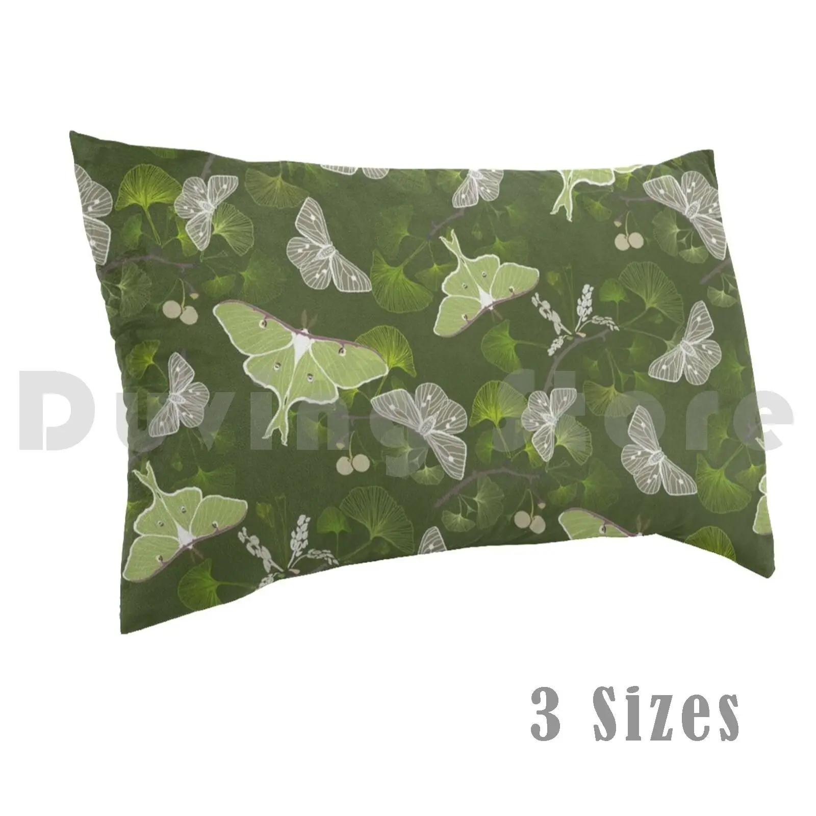 

Butterflies Luna Moth Green pillow Case 20 * 30 Inch Luna Moth Ginkgo Leaves Nature Forest Woodland Animals