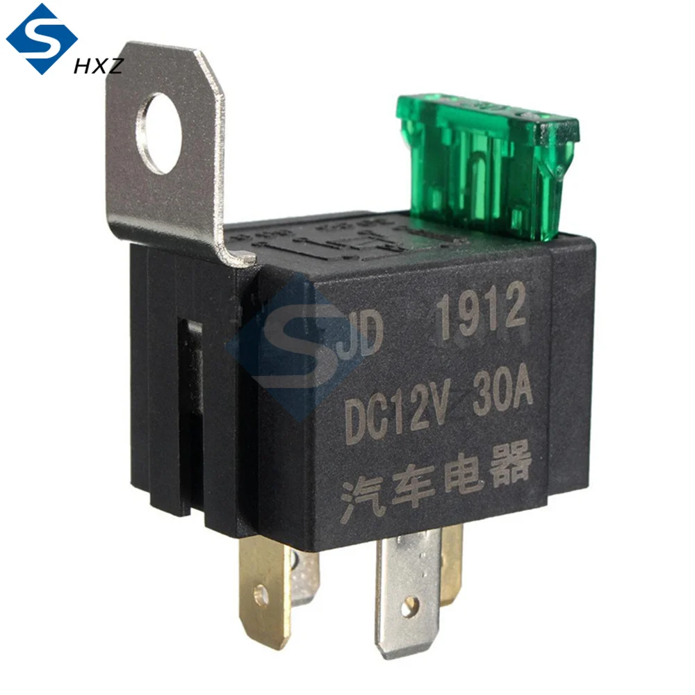 Fused On / Off Car Motor Car Fuse Relay DC 12V 30A 4-pin 4P SPST Metal