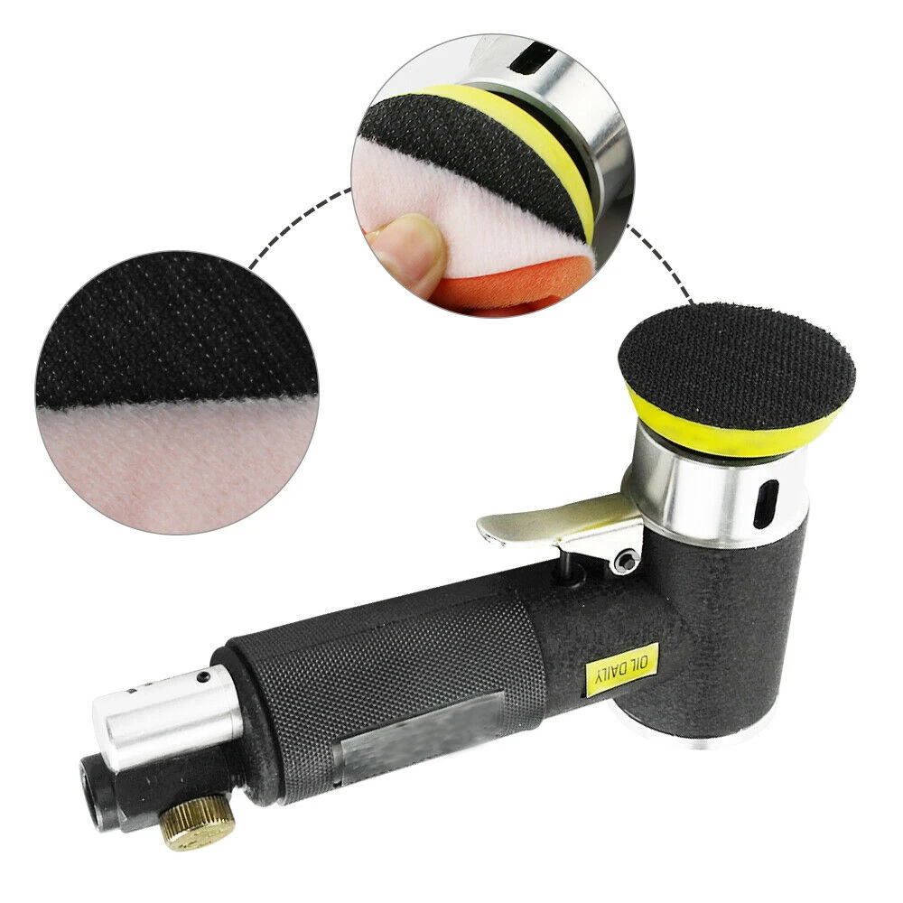 1'' 2'' 3'' Mini Air Sander Dual Action Random Air Orbital Sander Polisher Grinder Pneumatic Sander Sanding Tools Air Angle Poli