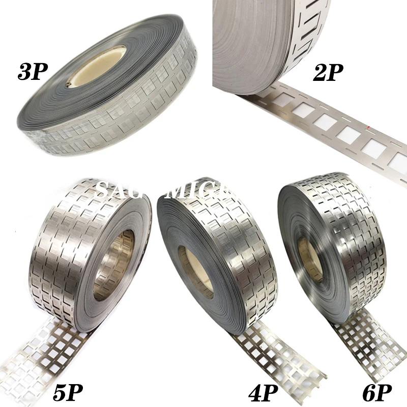 2P/3P/4P/5P/6P 18650 Nickel Sheet e-bike Li-ion Battery Nickel Plated Steel Strip Connector Battery Spot Welding 0.12 0.15MM