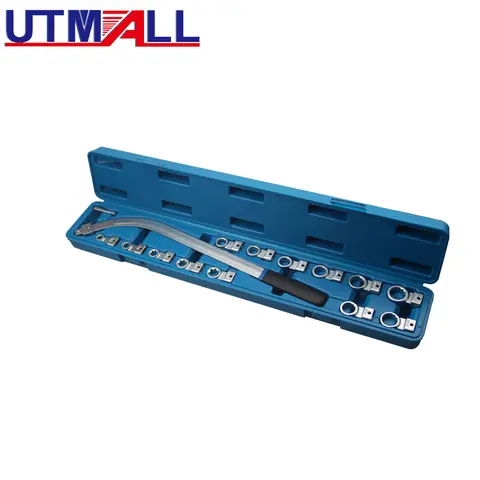 UTMALL 15종 보조 타이밍 벨트 텐셔너 렌치 세트 12mm – 19mm E10 – E18 서펜틴 벨트 렌치 공구 필수 공구 키트