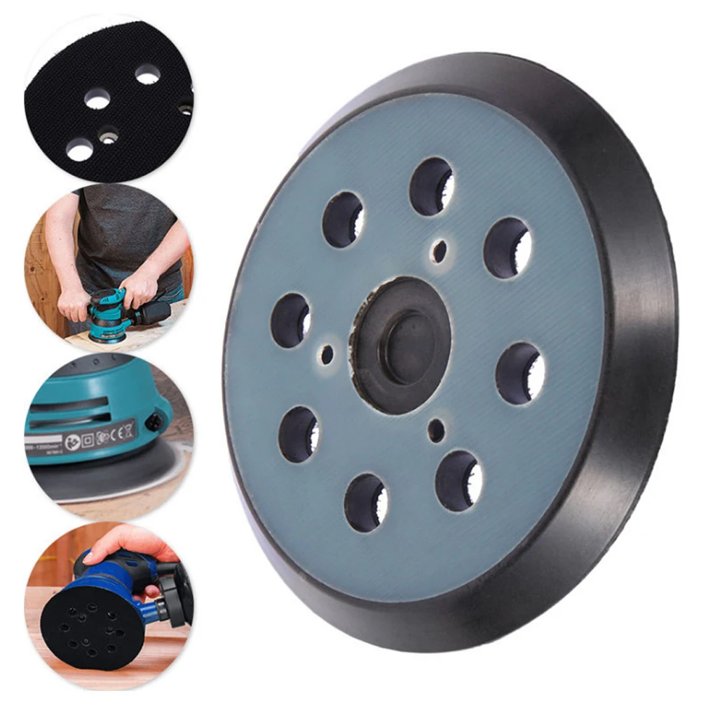 5Inch 125MM 8 Holes Backup Sanding Pad 3/4 Bolts Hook＆Loop Sander Backing Pad for Electric Makita Orbital Sander/ DEWALT Sander