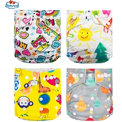 Fralda Ecologica Babyland 4pcs/set Cloth Diapers Baby Shells For 0-2 years Adjustable Reusable Baby Cloth Nappy Covers