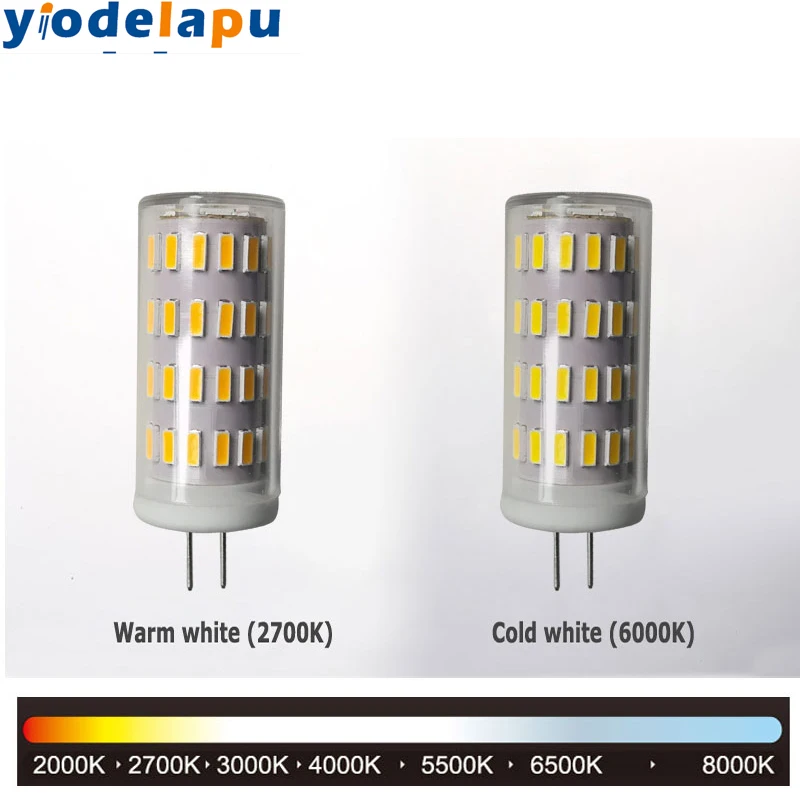 DCAC12V 24V Dimmable G4 Led Bulb 5W Ceramic Bright Lamp 360 Degree Angle LED Light For Crystal Chandilier Home Lighting