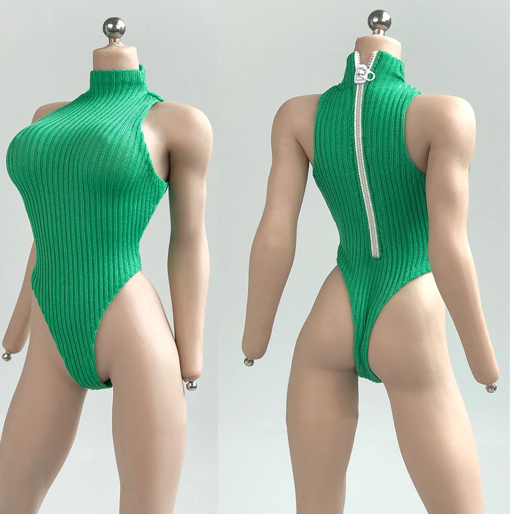 Accessorio per vestiti per figure femminili in scala 1/6, modello di body Gami senza maniche a forcella alta per corpo di action figure da 12 pollici
