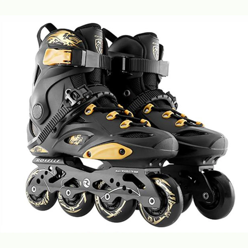 2024 Inline Skates Professional Slalom Adult Roller Skating Shoes Sliding Free Skate Patins Size 35-44 Good As SEBA Sneakers