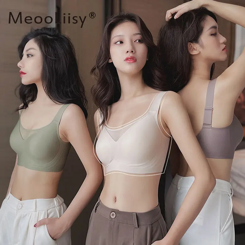 MeooLiisy C to F Cup Plus Size Tube Top Underwear Minimizer Seamless Active Bras Wireless Surper Comfortable Lingerie  XXXXL