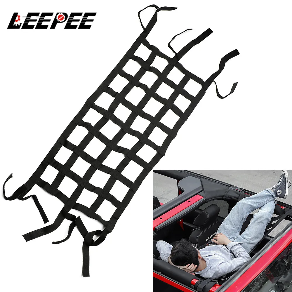 Car Roof Storage Net Bed Tail Box Mesh Cargo Net For Jeep Wrangler Retrofit Automobile Accessories Car-styling Holder