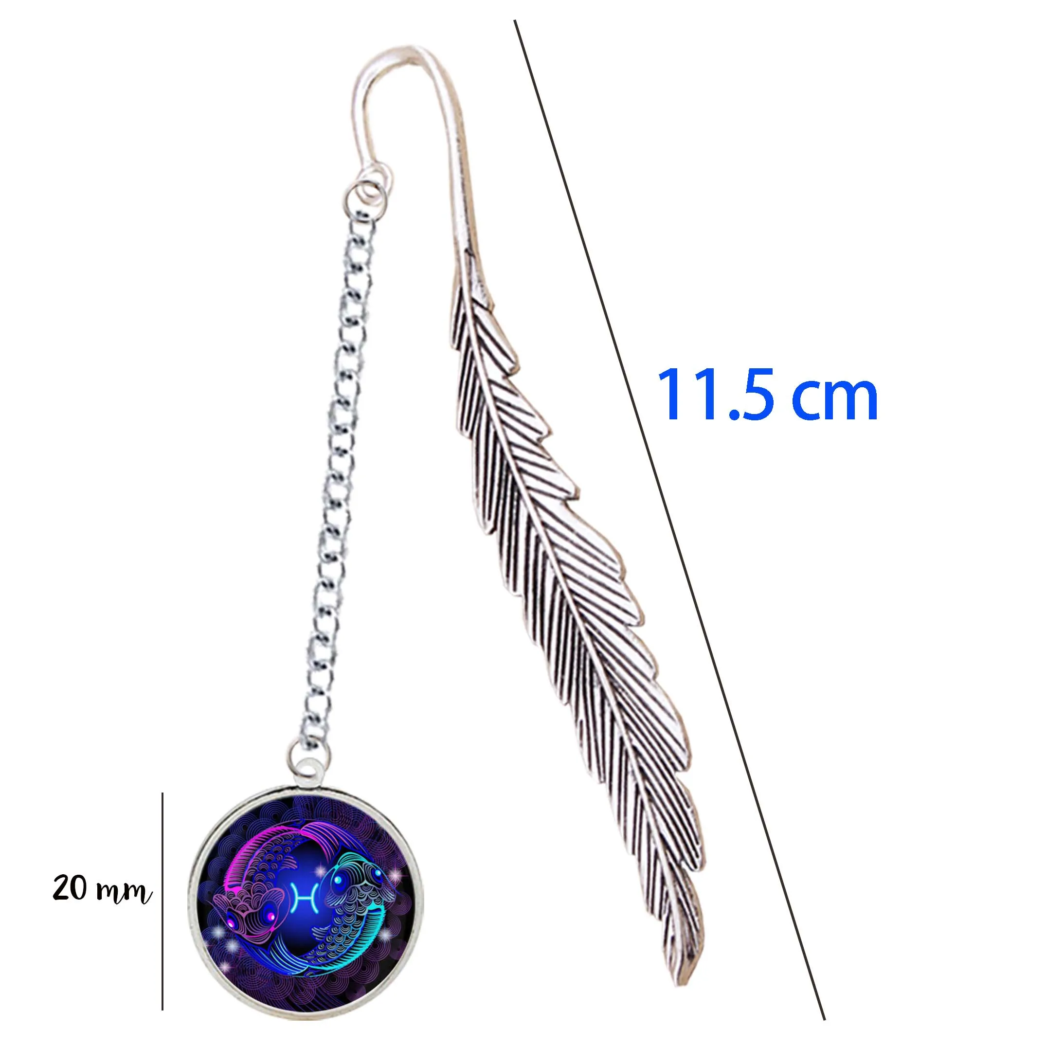 Fashion Galaxy 12 Constellation Metal Bookmark Design Zodiac Sign Horoscope Astrology Pendant For Reader Marque Page Mate Marker