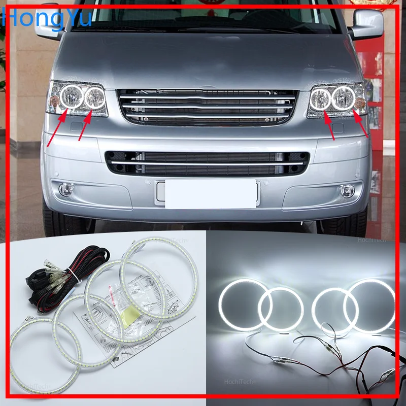 Dla Volkswagen VW Multivan T5 2003-2009 doskonałe oczy anioła Ultra jasne smd led Angel Eyes zestaw pierścieni