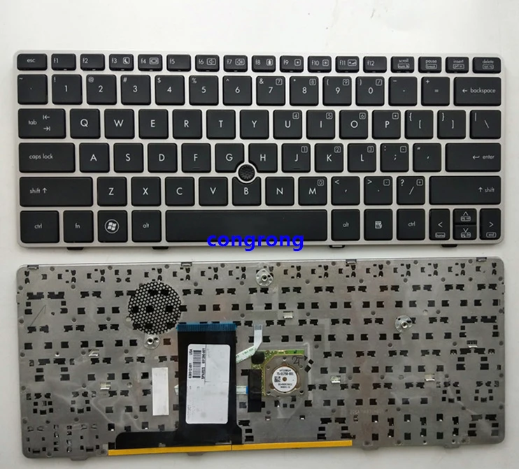 US keyboard for HP EliteBook 2560p 2570P 2570 2560 English Laptop KB SILVER frame