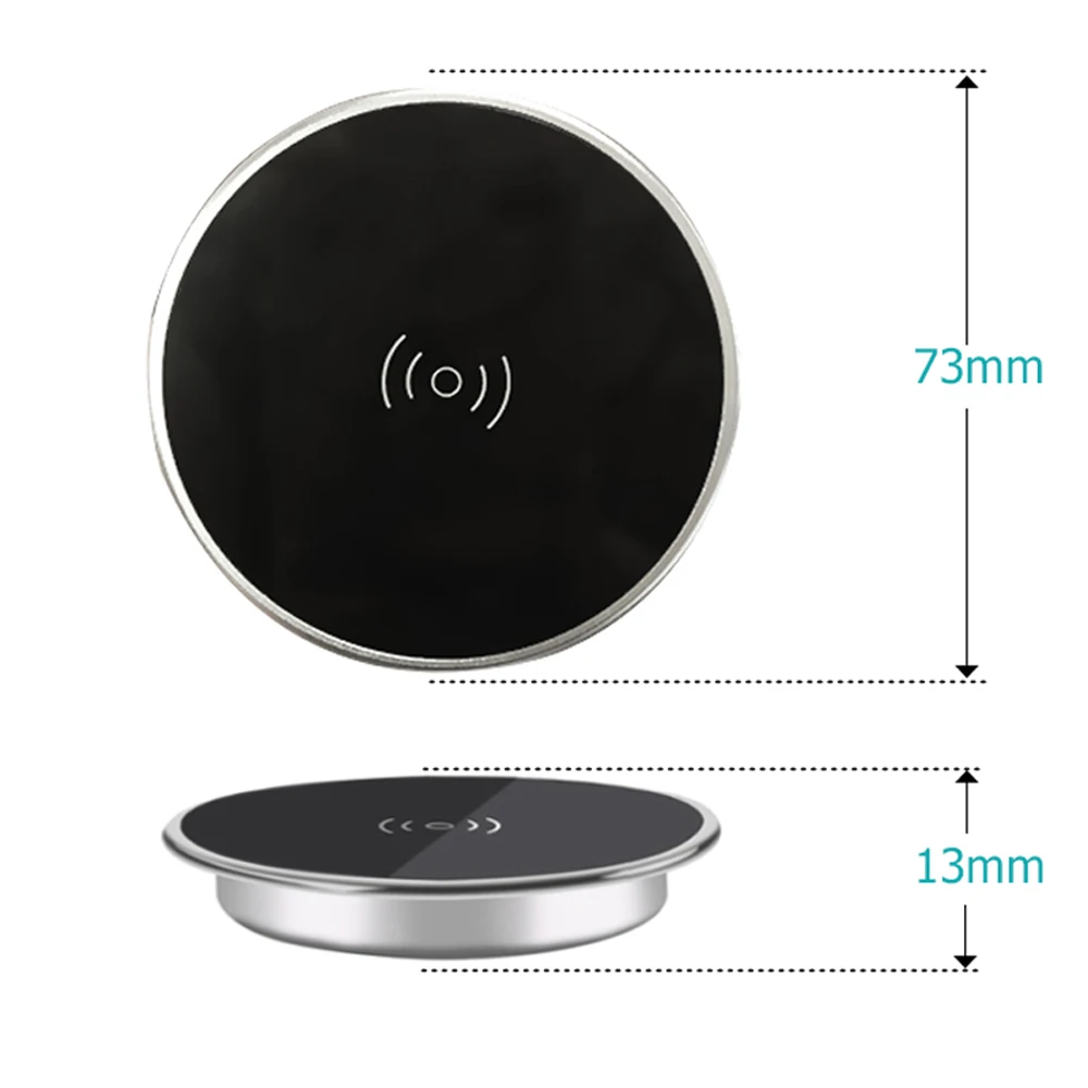 Built in Desktop Wireless Charger Pad Table Furniture Desk Embedded Qi Fast Wireless Charging For iPhone 12 13 Pro Max X Samsung