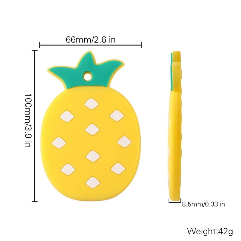 Let's make 1PC Silicone ananas massaggiagengive Cartoon Animals pinguino dentizione Silicone per uso alimentare massaggiagengive BPA Free per giocattoli per bambini