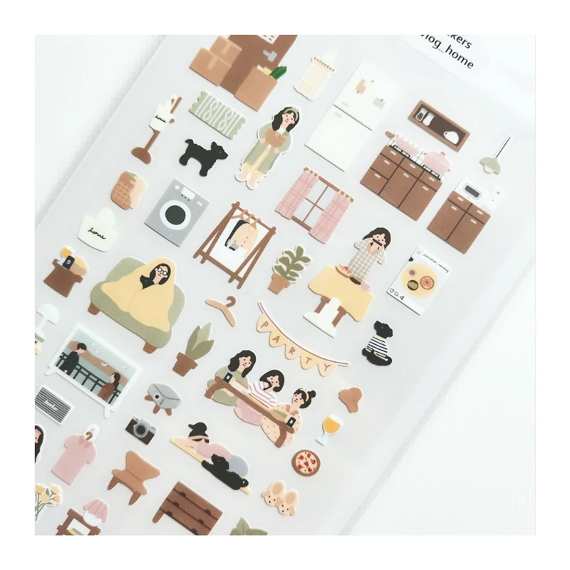 Suatelier Vlog Home Scrapbooking Stickers Meisje Leuke Planner Dagboek Junk Journal Decoratieve Korea Sticker Craft Hobby Supplies