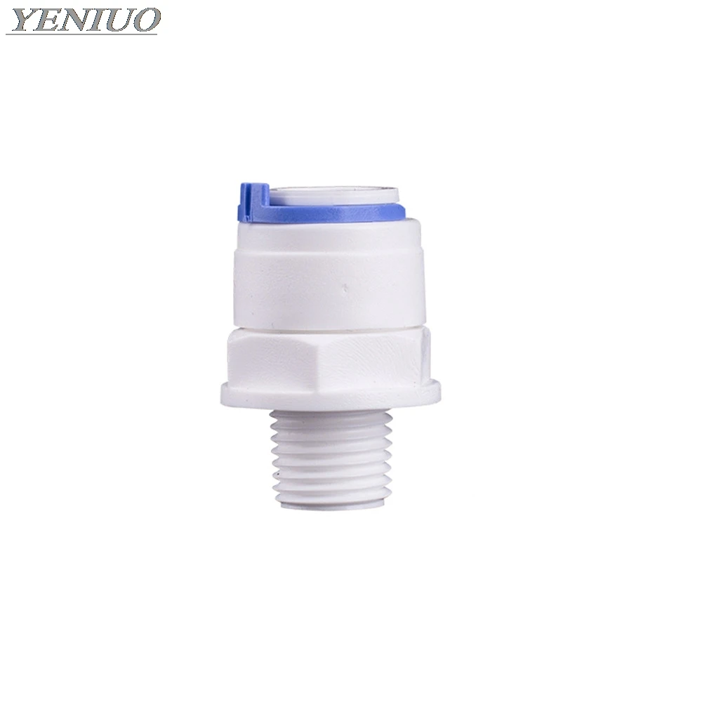 

RO Water Straight Pipe Fitting 6.35mm 9.53mm OD Hose 1/8" 1/2" 3/8" Male Thread Plastic Quick Connector System Water Purifies