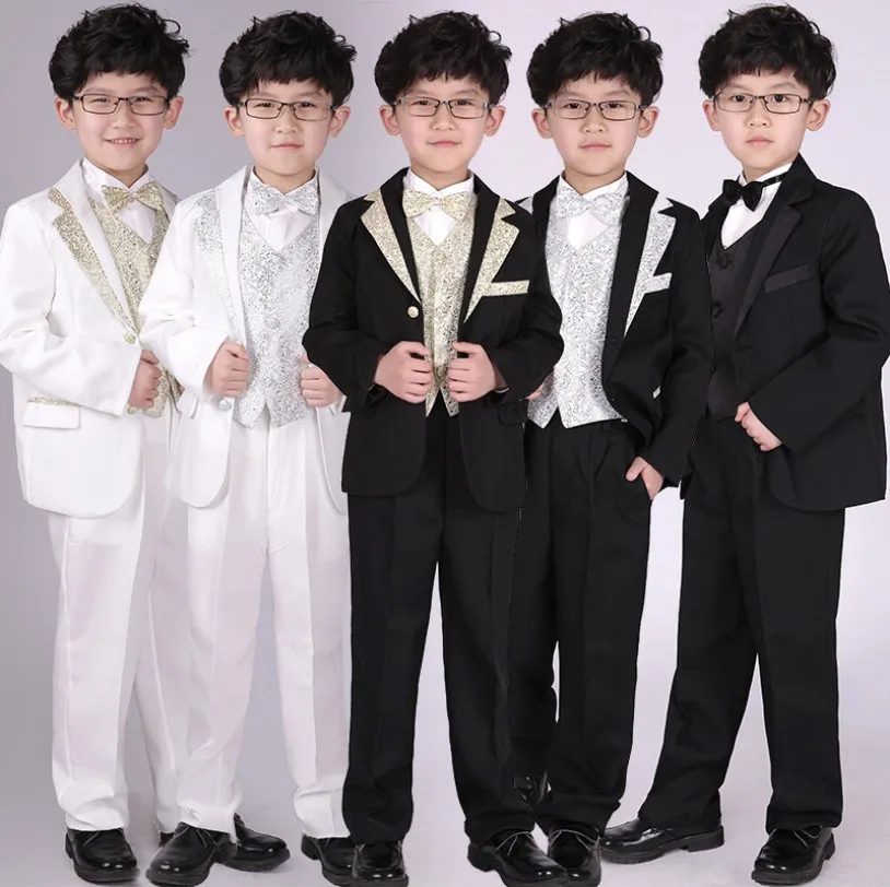 Classic Boy Formal Suit/Gentleman Bowtie Boys 5-piece Suit Set 1046