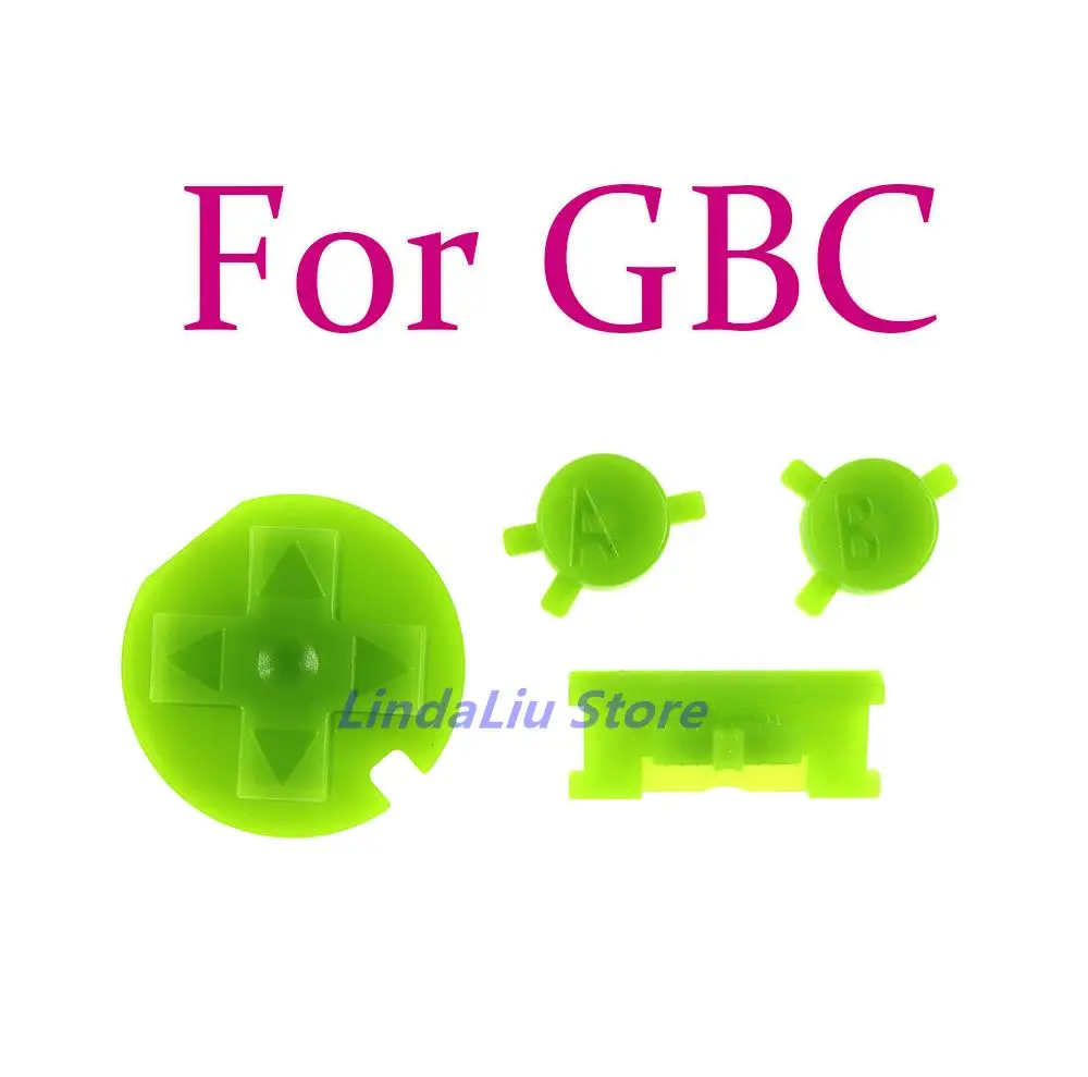 

2 комплекта, набор красочных кнопок для игровой консоли GBC, кнопка включения и выключения AB, кнопки D-подушечки для запасных частей GBC