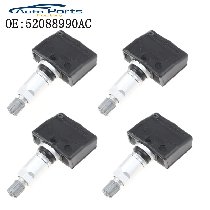 

4PCS New TPMS Sensor Tire Pressure Monitor Sensor Fits For Chrysler Dodge Jeep Schrader 52088990AC 52088990AD