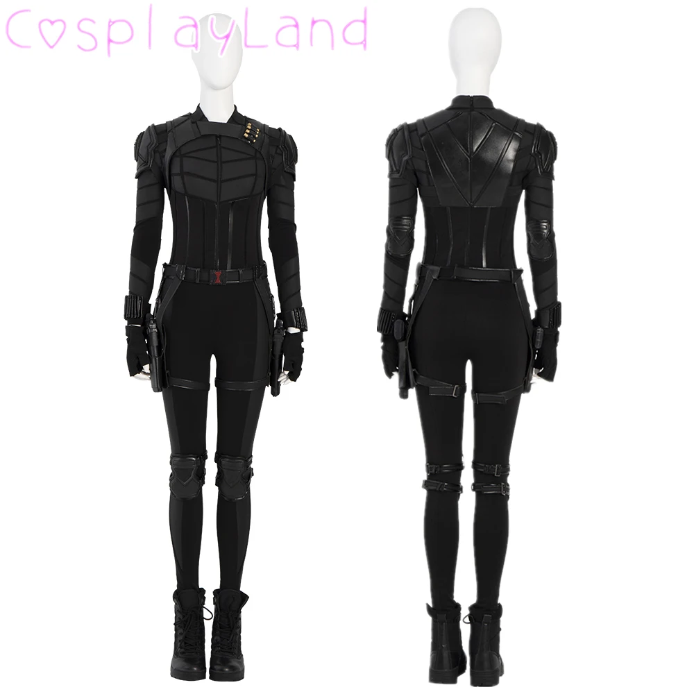 

High Quality Carnival Halloween Superhero Widow Yelena Cosplay Costume Belova Black Armor Jumpsuit Horoine Outfit Custom Made