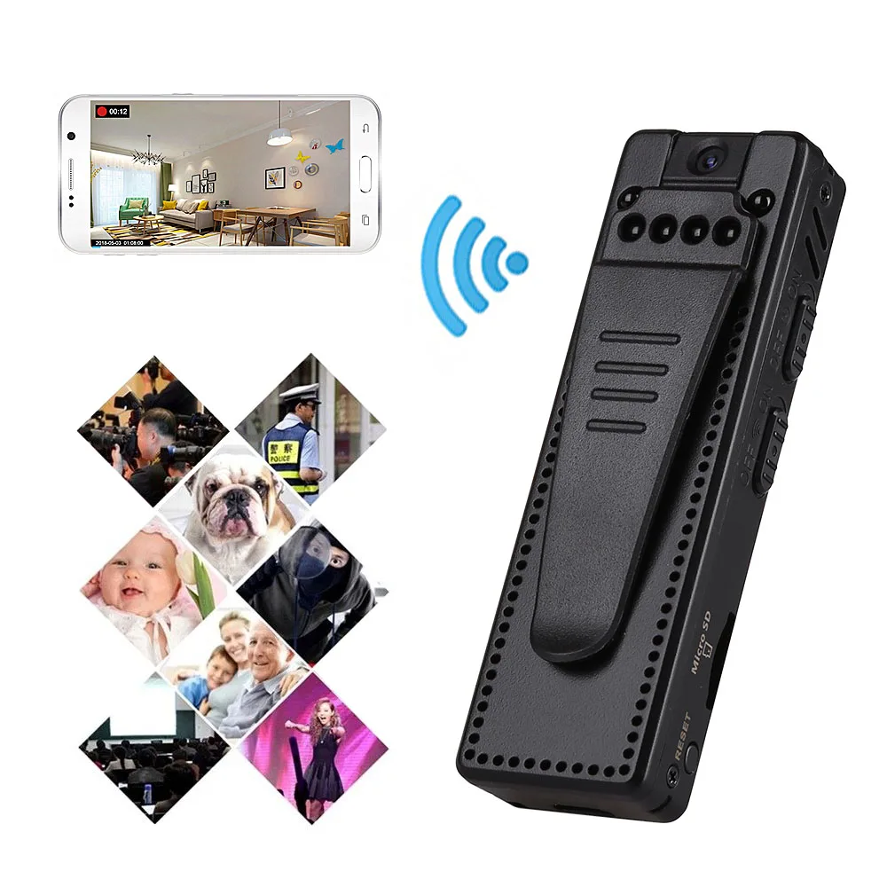 

Telele A12 Mini WiFi Camera Digital 1080P Video Recorder Camera Night Vision Duty Recorder Miniature DVR Camcorders