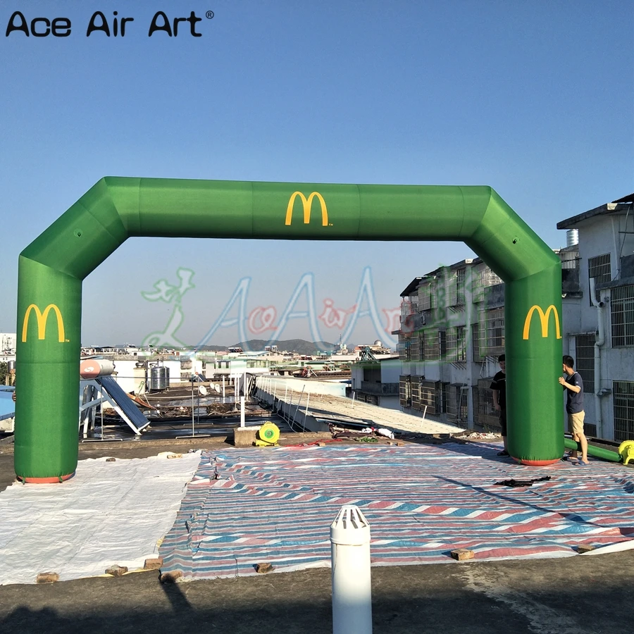 

Full Heat-transfer Prints Arch Green Color Inflatable Advertising Archway Event Entrance for Sale