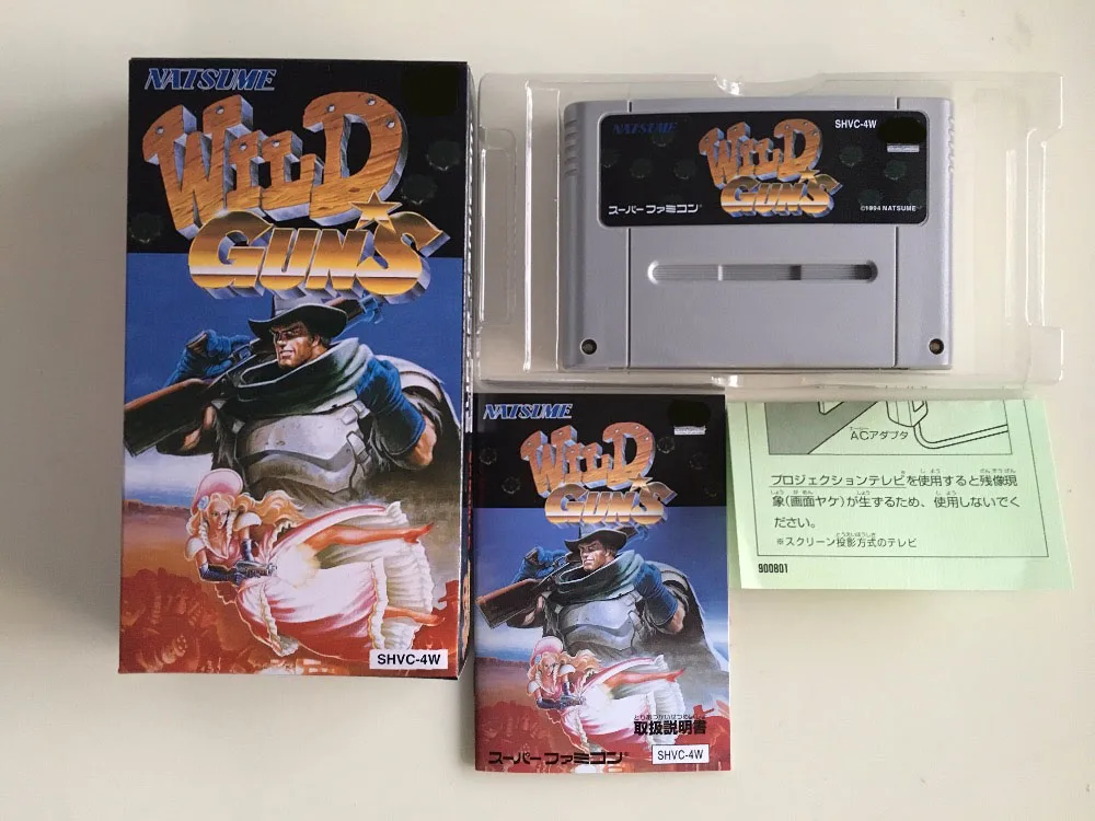 16Bit Games ** WILD GUNS ( Japan NTSC-J Version!! Box+Manual+Cartridge!! )