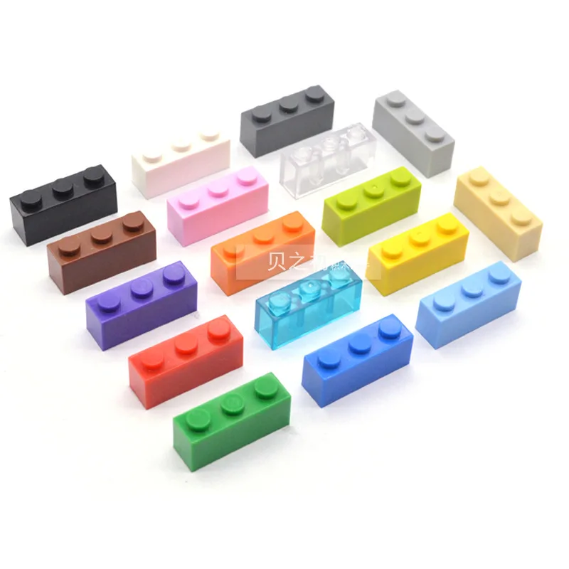 

100g/pack Bulk Parts 1x3 Thick Bricks Building Blocks Plastic Plate MOC Figure Model Assemble Educational Toys for Children 3622