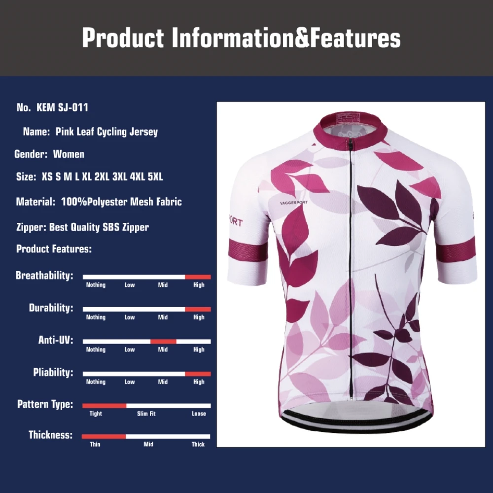 KEMALOCE Women Cycling Jersey Eco-friendly Special Pink Bicycle Wear Sport Lady Purple Bike Shirts Outdoor Female Girl Apparel