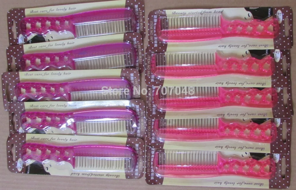 50  pieces /lot Free Shipping Professional plastic and metal  hair Combs.