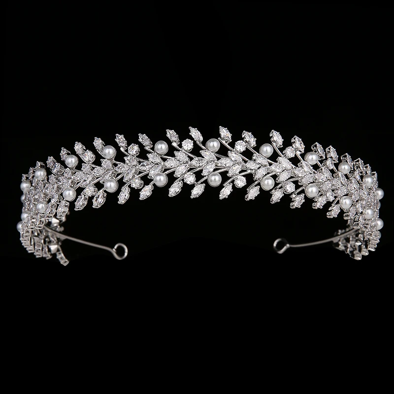 Tiaras And Crown HADIYANA Temperament Women Bridal Wedding Hair Accessories Lady Party Hairband Zircon BC5838 Corona Princesa