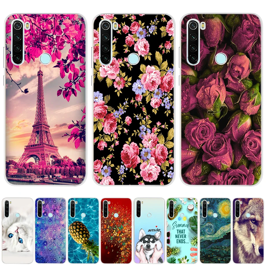 Case on For Xiaomi Redmi note 8 pro 8T Soft Painting Silicone TPU Phone back cover Xiomi redmi note8 note 8pro note8t 8 t Case