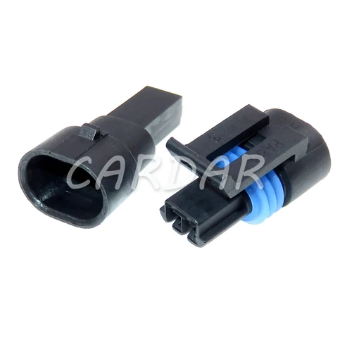 1 Juego de 2 pines serie 1,5, Terminal de cableado de filtro fino de combustible para automóvil, enchufe sellado a prueba de agua 12162195 12162193