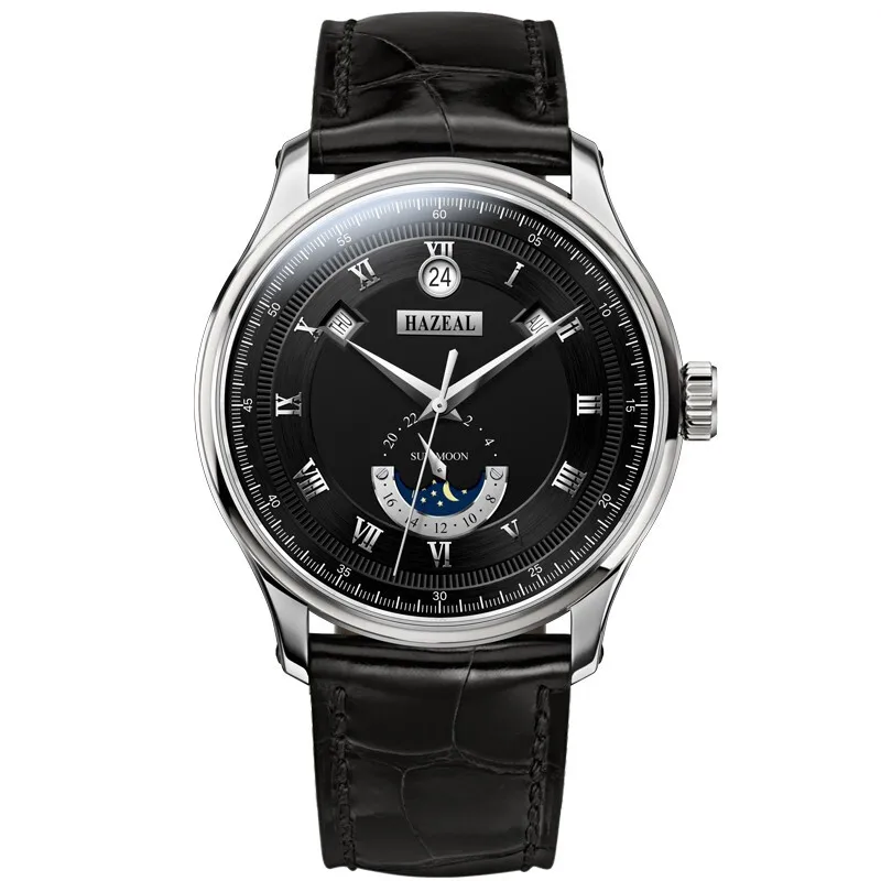 

Мужские часы класса люкс, мужские автоматические часы HAZEAL, мужское платье, механические наручные часы с автоматическим заводом, водонепроницаемые, relogio, Швейцария