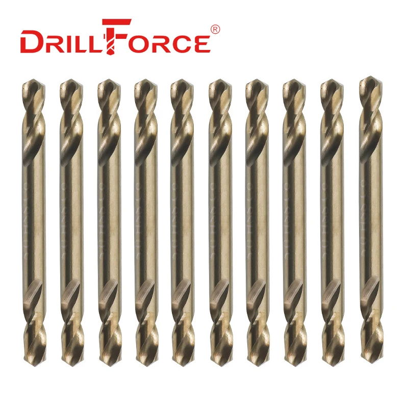 10 SZTUK 3mm-5.5mm M35 Kobaltowe wiertła dwustronne HSS-CO Wiertło kręte do stali nierdzewnej (3/3.2/3.5/4/4.2/4.5/5/5.2/5.5mm)