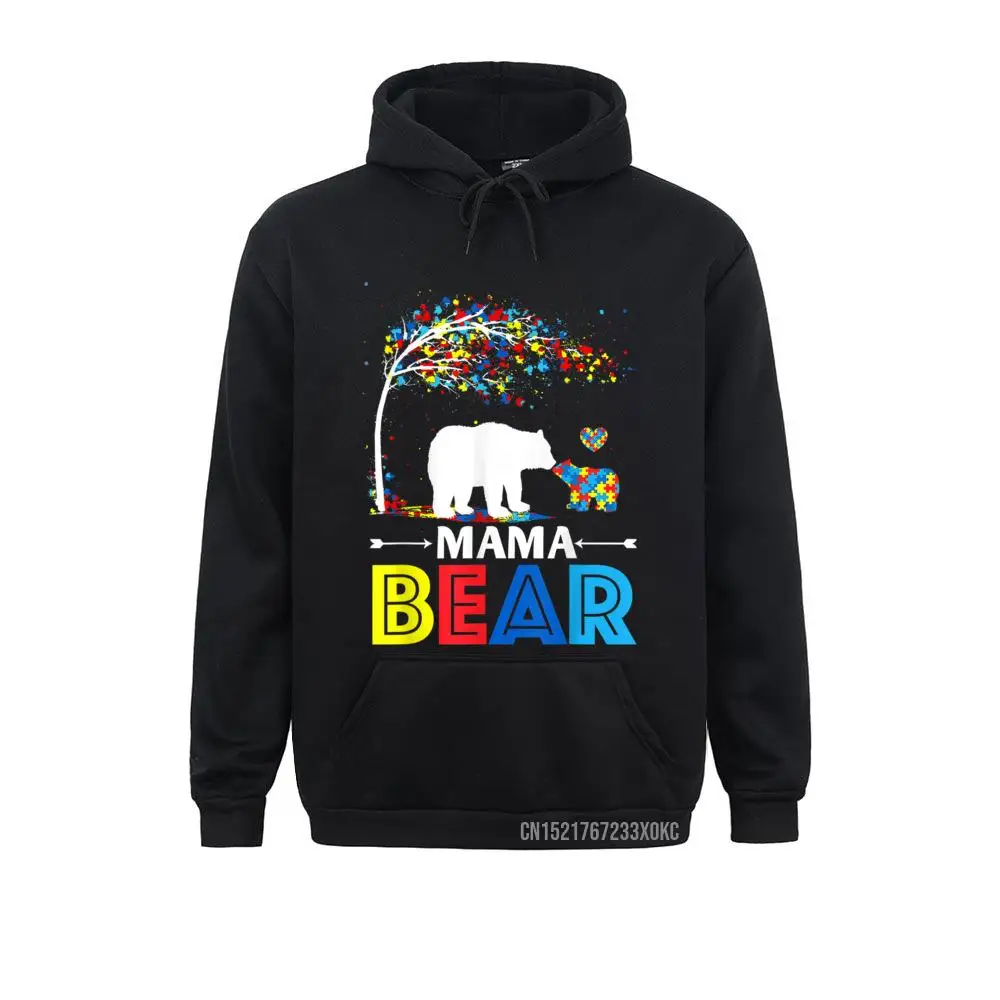 

Funny Mama Bear Support Autistic Autism Mom Autism Awareness Hoodie Sweatshirts Fall Hoodies Hot Sale Printing Hoods Women's