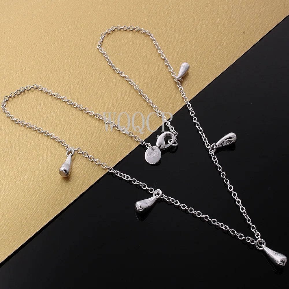 Women's Classic Minimalist Water Drop Necklace Wedding Banquet Charm 925 Silver Color High Jewelry Bulgaria Jewelry For Women