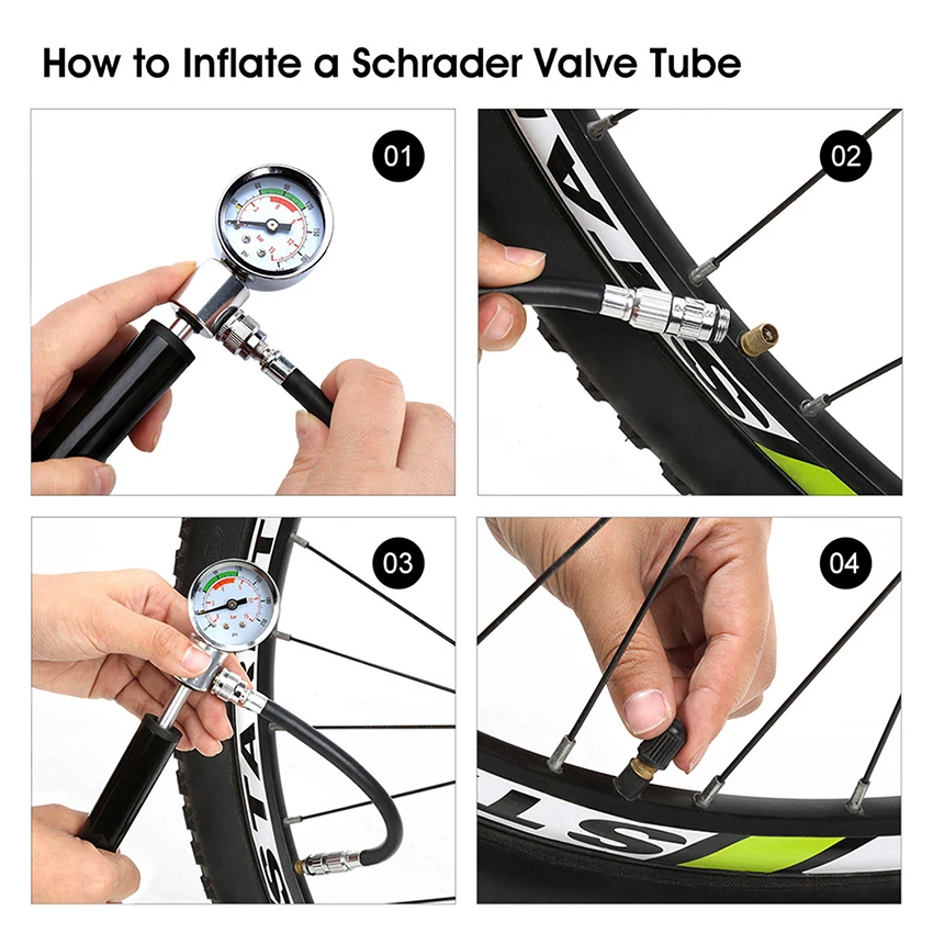 16 In 1 combinazione di attrezzi da ciclismo portatili, Mini pompa barometro chiave cacciavite strumento Mountain Bike Kit di riparazione biciclette