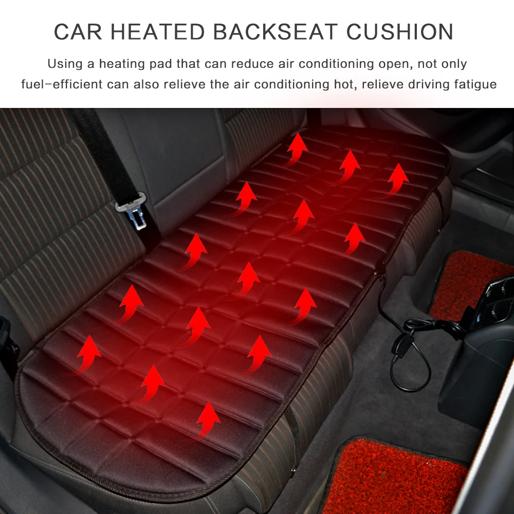 Winter Car Rear Back Heated Heating Cushion Seat Cover Pad 12v 42W Auto Warmer Adjustable Auto Rear Back Heater Pad