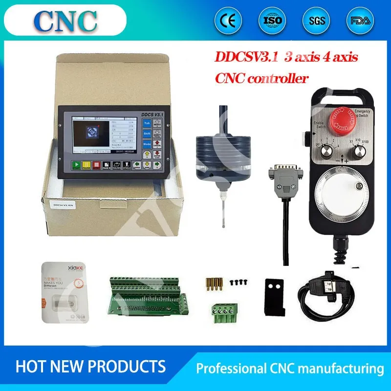 3 axis/4 axis DDCSV2.1 offline motion controller  ddcsv3.1 engraving machine controller with 3D Touch Probe edge finder MPG