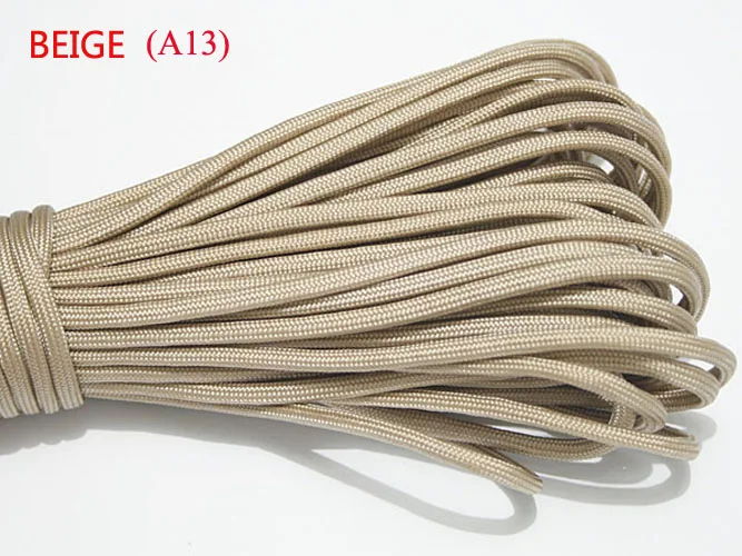 1 Stück 550 Paracord Fallschirmschnur Lanyard Mil Spec Typ III 7 Strang Kern 100 FT 27 Farben zum Klettern Camping Schnalle Armband
