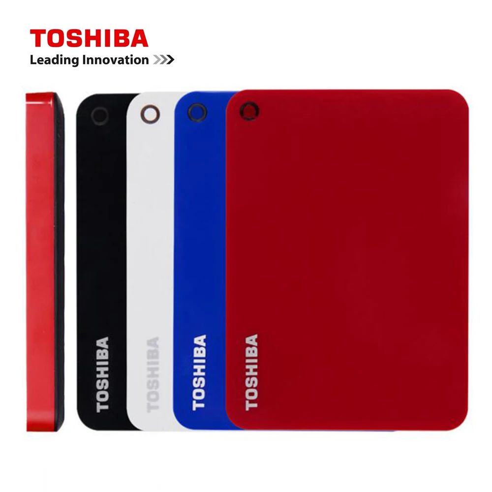 Toshiba Canvio Advance 1TB Portable External Hard Drive USB 3.0, Red (HDTC910XR3AA)