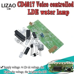 Voice activated LED Water Light Kit CD4017 Lantern Control Fun Electronic Production Teaching Training Diy Electronic Kit Module