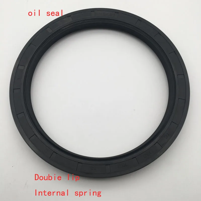 1PCS  NBR framework oil seal TC 118   128   130  85  90  100*148*150*10   12  13  14  15mm double lip with clamp spring