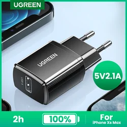 UGREEN USB Charger for iPhone X 8 7 iPad 5V 2.1A Fast Wall Charger EU Adapter for Samsung S9 Xiaomi Mi 8 Mobile Phone Charger