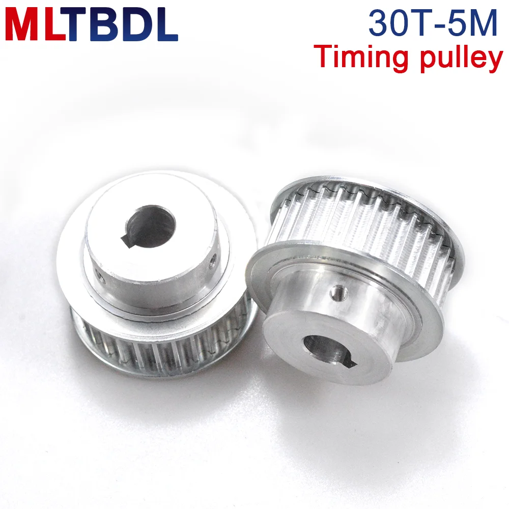 30 Teeth HTD 5M Synchronous Pulley Bore 6/8/10/12/14/15/16/17/19/20mm for Width 15/20mm HTD5M Timing Belt 30Teeth 30T BF Shape