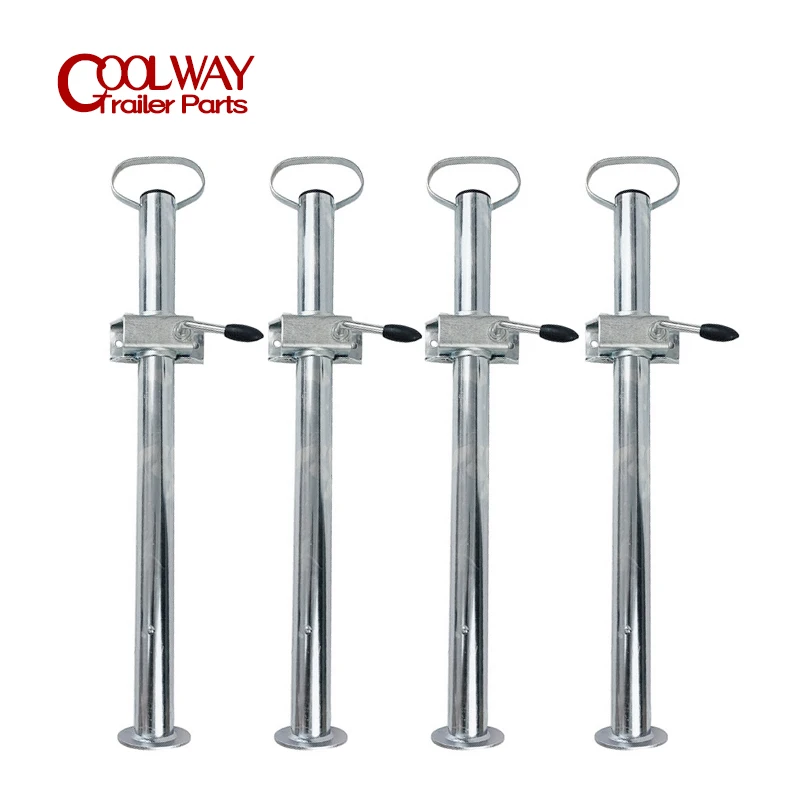 

4 Sets 48mm Prop Drop Stand 700mm Long Jockey Support Legs with Clamp Corner Steady RV Camper Caravan Trailer Accessories