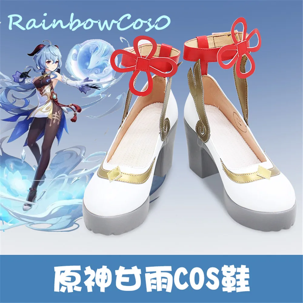 Genshin Impact Ganyu Cosplay Shoes Boots Game Anime Halloween RainbowCos0 W1345