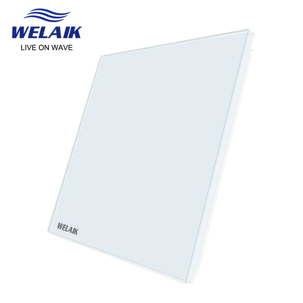 WELAIK European Standard 80*80mm Crystal Glass Blank Filled Panel  A19BKW1