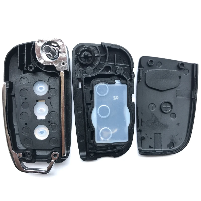 Funda con tapa para llave de coche, carcasa para mando a distancia modificado de 2/3 botones para Geely Emgrand 7 EC7 EC715 EC718 Emgrand7 EC7-RV