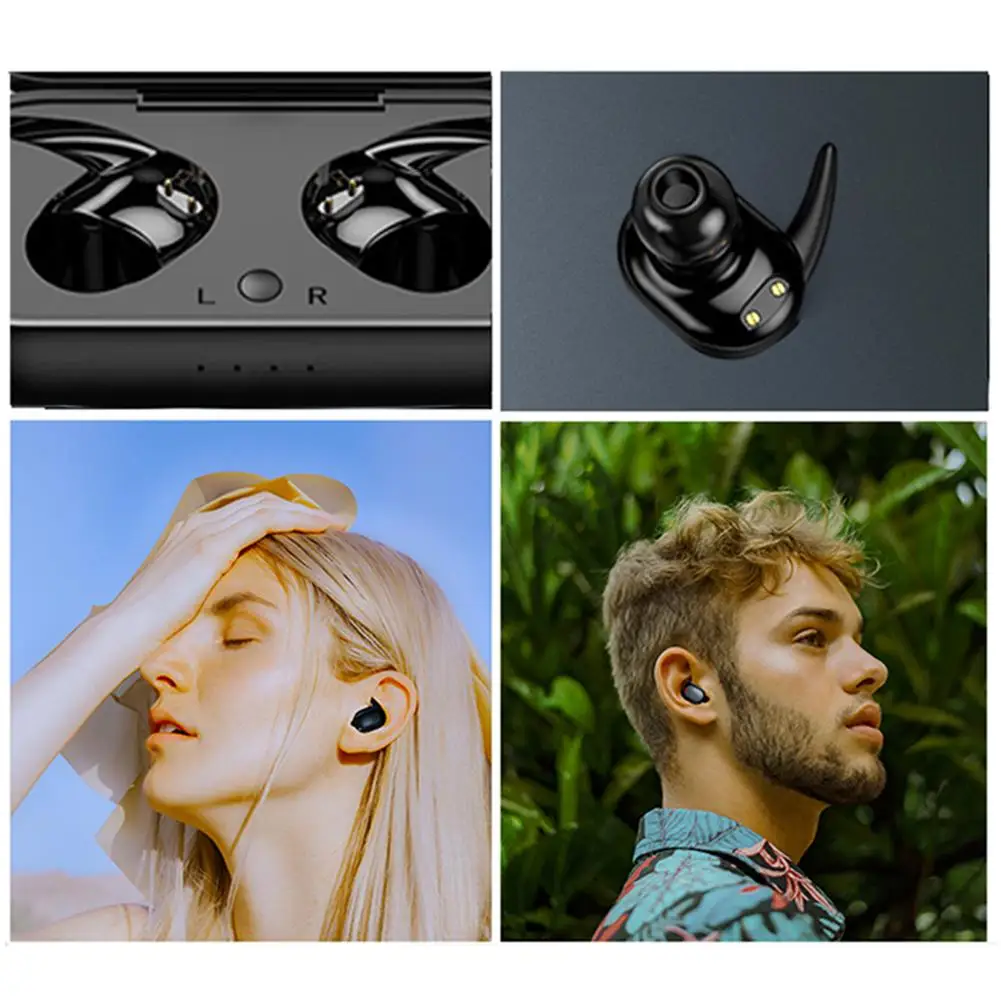 Auriculares inalámbricos Y30 con Bluetooth 5,0, cascos TWS HiFi IPX5 impermeables con Control táctil para deportes/juegos con micrófono